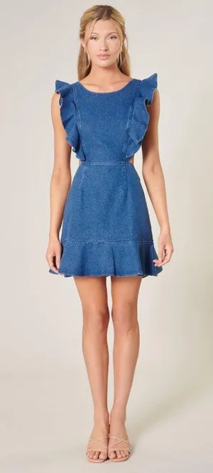 Denim flowy dress Blue Size XS thumbnail 1