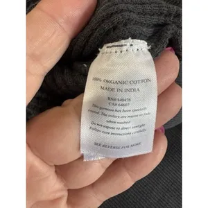 Faherty Womens Apres Organic Cotton Waffle Knit Henley Top Dark Gray Size Large thumbnail 9