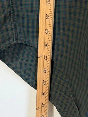 Ralph Lauren Plaid Oversized Button Down Shirt Size Large XL Women’s Green Blue thumbnail 8