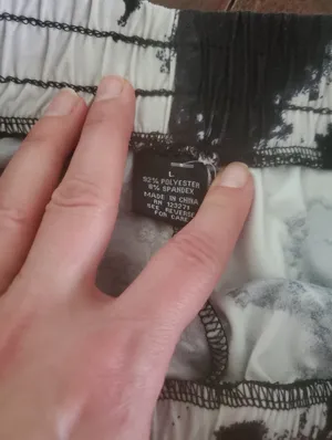 Women’s Black & White Tie-Dye Drawstring Shorts Size Large Bute Fits Smaller Med thumbnail 2
