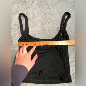 White fox black cropped tank top XS thumbnail 6