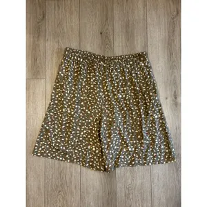 Vintage Connection Related Separates Olive Green Abstract Dot Shorts Pockets thumbnail 5