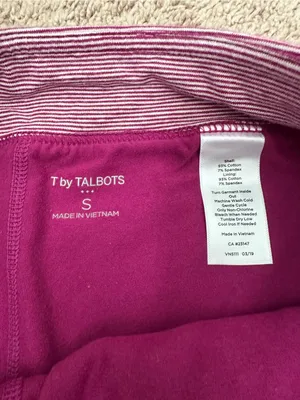 T by Talbots Purple White Stripe Skort Size S thumbnail 5