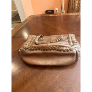 Nordstrom Brown Genuine Leather Tote Shoulder Bag Medium Boho Braided Trim thumbnail 12