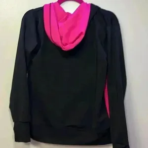 PINK - Victoria's Secret Hoodie with thumb holes Black/Pink Womens Size Medium thumbnail 5