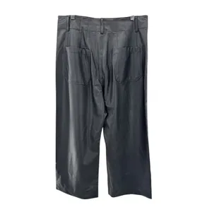 Maeve‎ The Colette Faux Leather Wide Leg Crop Pants Black 32 High Rise Modern thumbnail 4