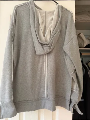FP Movement by Free People Light Gray Zip-Up Hooded Sweatshirt thumbnail 4
