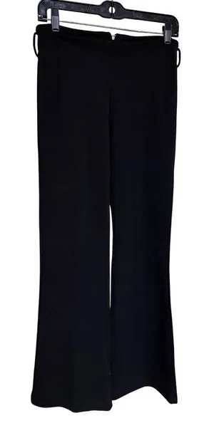 No Boundaries Black Wide-Leg Pants With Back Zipper Closure Stretch Fabric And High-Waisted Fi thumbnail 1