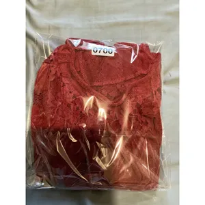 Free People Burgundy Red Lace Inset Open Knit Boho Blouse Top Womens Medium thumbnail 10