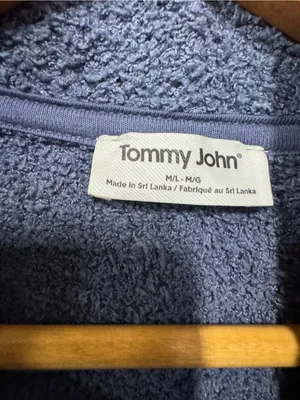 Tommy John Women's Plush Robe M/L Nightshadow Blue New thumbnail 2