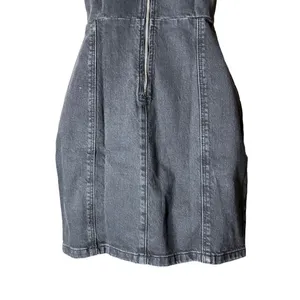 ASOS Denim Racer Dress In Washed Black 0‎ thumbnail 6