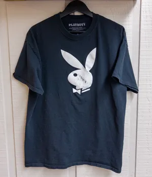 Playboy Distressed Black Tee thumbnail 1