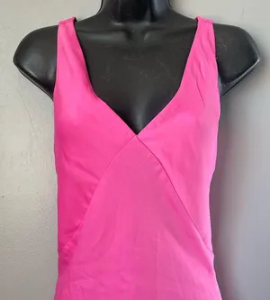 A New Day Pink Sleeveless V-Neck Midi Sundress thumbnail 2