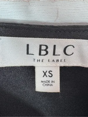 LBLC The Label Valarie Black Satin Slip Dress XS Midi Whimsigoth Party Coquette thumbnail 12