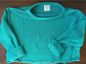 Free People Teal We The Free Chunky Sweater thumbnail 1