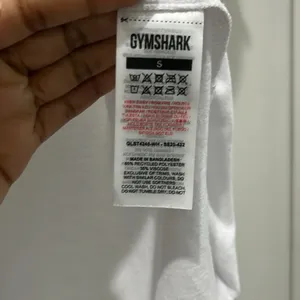Gymshark White Essential Asymmetrical Side-tie tee Sz S thumbnail 4