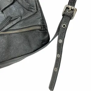 Renato Minelli Metallic Tote Bag Crossbody Bag Convertible Black thumbnail 10