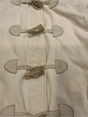 Ralph Lauren corduroy toggle jacket front horn-and-loop closure size XS beige thumbnail 9