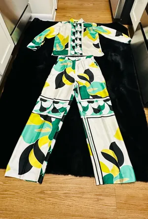 ZARA Abstract Print Two-Piece Matching Set | Size S | NWOT thumbnail 1
