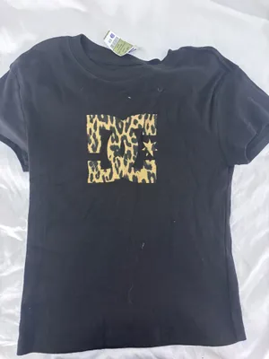 Cheetah print black tee thumbnail 1