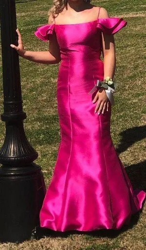 Sherri Hill Ruffle Sleeve Prom Dress thumbnail 1