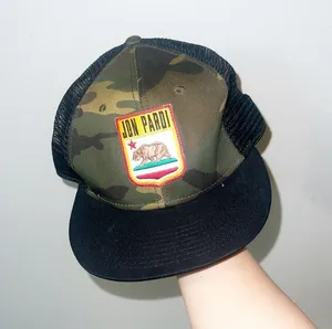 John Pardi Otto camo and black mesh trucker California patch SnapBack thumbnail 1