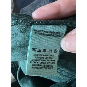 New Free People Denim Jean Skirt “ Zip It Up” Green Wilderness Size 25‎ thumbnail 6