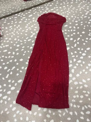 Oh Polly La Rochette Embellished Strapless Cowl Neck Maxi Dress gown bodycon thumbnail 10