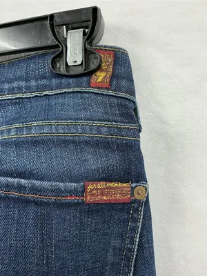 7 For All Mankind Women's Dark Blue Flare Jeans 999 thumbnail 6