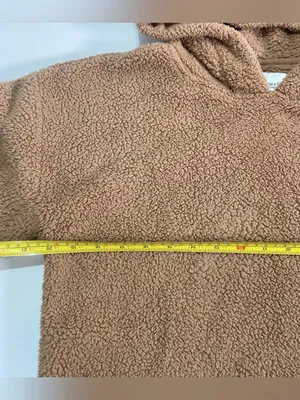 Abercrombie & Fitch Soft Collection Women's M Brown Teddy Bear Pullover Hooded thumbnail 3