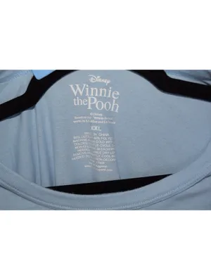 Disney Winnie the Pooh Botanical Graphic Tee Light Blue Character Print Size XXL thumbnail 3