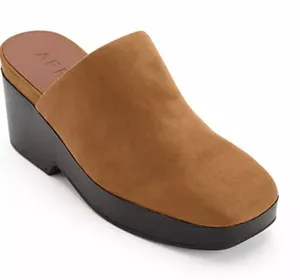 NEW Aerosoles Slip-On Clogs - Chata In Color: Tobacco Suede 9.5 thumbnail 1