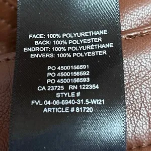 Aritzia Wilfred Brown Faux Leather High Rise Flat Front Straight Leg Pant Size 4 thumbnail 5