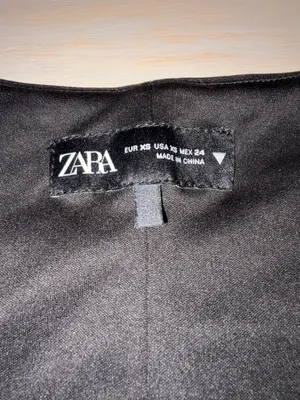 ZARA Black Square Neck Crop Top thumbnail 3
