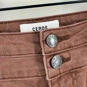 Ceros Jeans Womens SZ 30 NWT Phoenix High Rise Flare Distressed Mocha Denim Crop thumbnail 9