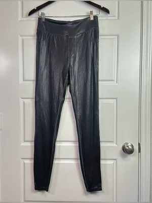 Halara SoftlyZero Faux Leather High Waisted Pocket Work Leggings Size Medium thumbnail 2