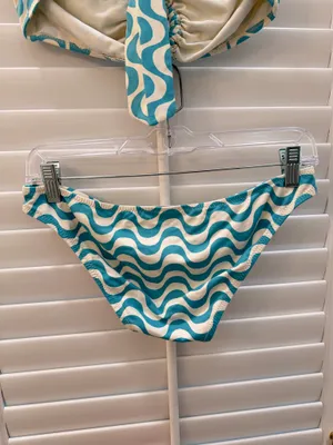 Eberjey Blue Ivory Wave Print Bikini Set Medium thumbnail 4