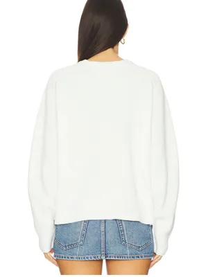 Free People Spring Street Pullover in Optic White large thumbnail 2