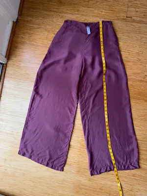 Athleta Calm Cool Wide Leg Satin Pants S Mauve Rose Cupro thumbnail 6