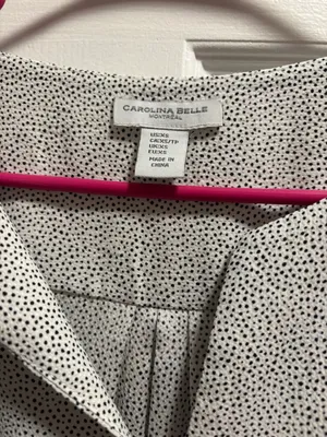 Carolina Blues belle short pleat sleeve print blouse thumbnail 2