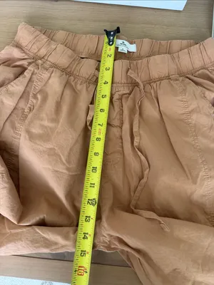 Rip Curl South Bay Cargo Pants Cotton Poplin Drawstring Utility Tan L thumbnail 8