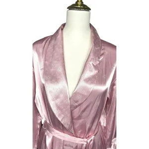 Vintage Jones New York Womens Robe Pink Pattern Shawl Collar Tie Waist‎ M thumbnail 5
