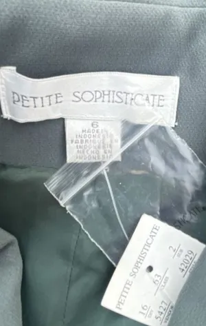 Petite Sophisticate Sea Green Pant Suit Set Size 6 thumbnail 4