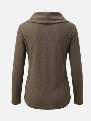 Fortune + Ivy Katelyn Zipper detail cowl neck knit top thumbnail 2