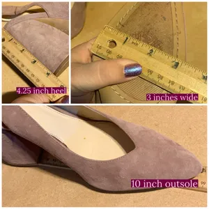 Vince Camuto "Almista" Dusty Rose Suede Sling Back Block Heel Shoes (11m) thumbnail 12