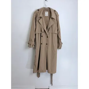 Abercrombie & Fitch Tan Trench Coat Water Resistant Belted XL thumbnail 2