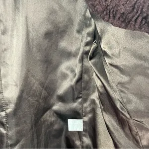 CALVIN KLEIN Burgundy Textured Lined Trench Coat Medium Fall Winter Neutral Cozy thumbnail 5