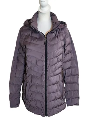 32 Degrees Dusty Purple Hooded Puffer Jacket Size Medium thumbnail 1