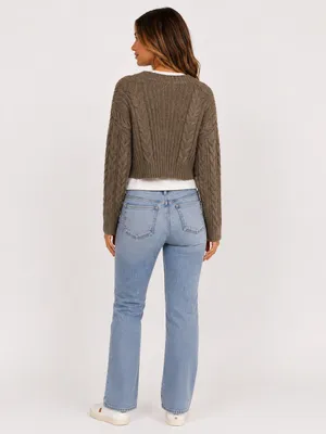 Aeropostale Olive Green Sweater thumbnail 2