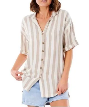 RIP CURL Ashore Striped Short Sleeve Shirt thumbnail 1